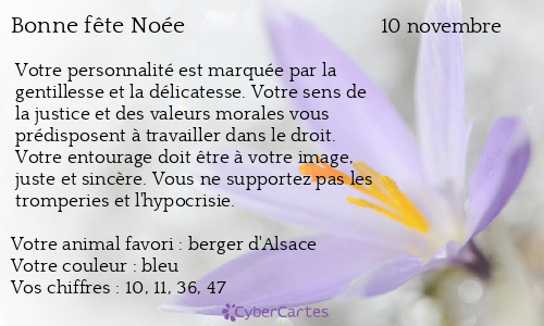 Carte bonne fête Noée