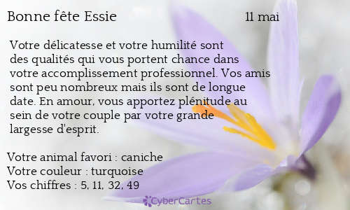 Carte bonne fête Essie
