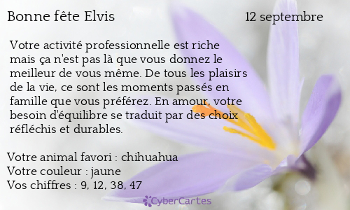 Carte bonne fête Elvis