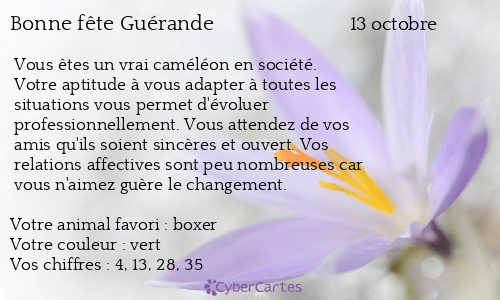 Carte bonne fête Guérande