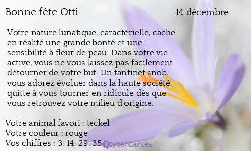 Carte bonne fête Otti