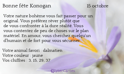 Carte bonne fête Konogan