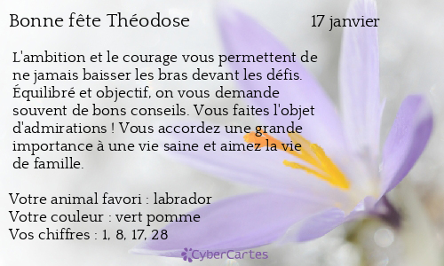 Carte bonne fête Théodose
