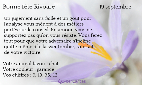Carte bonne fête Rivoare