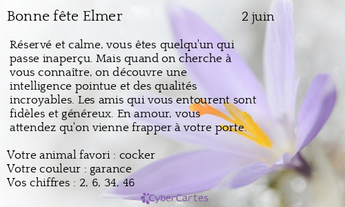 Carte bonne fête Elmer