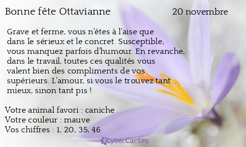 Carte bonne fête Ottavianne