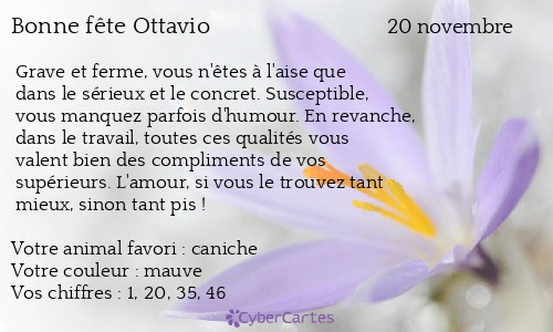 Carte bonne fête Ottavio