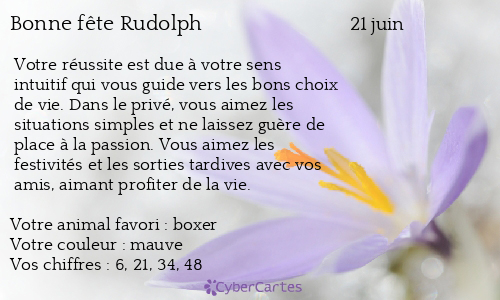 Carte bonne fête Rudolph