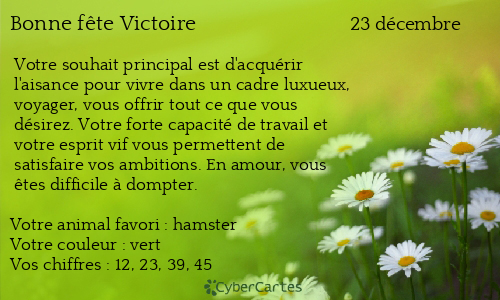 Carte bonne fête Victoire