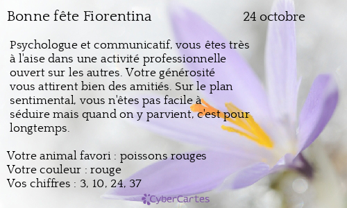 Carte bonne fête Fiorentina