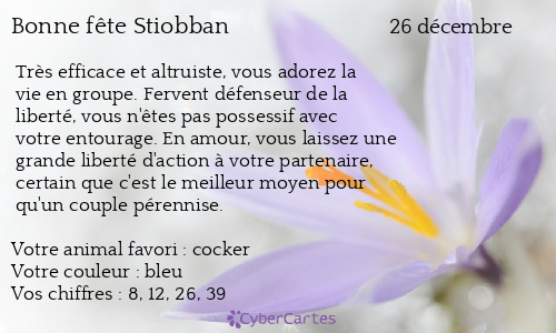 Carte bonne fête Stiobban