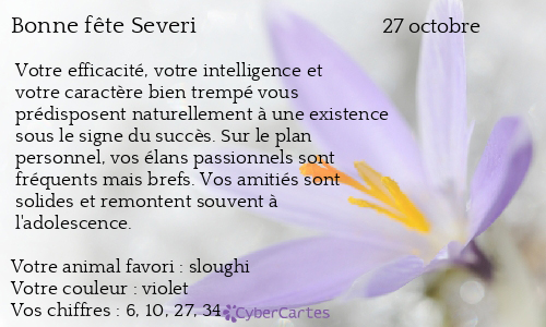 Carte bonne fête Severi