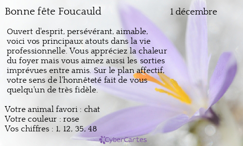 Carte bonne fête Foucauld