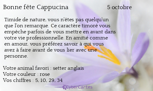 Carte bonne fête Cappucina