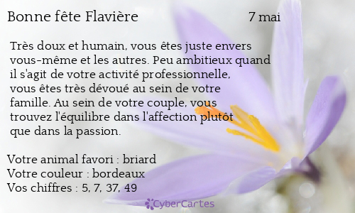 Carte bonne fête Flavière