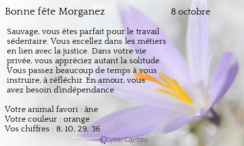 Carte bonne fête Morganez