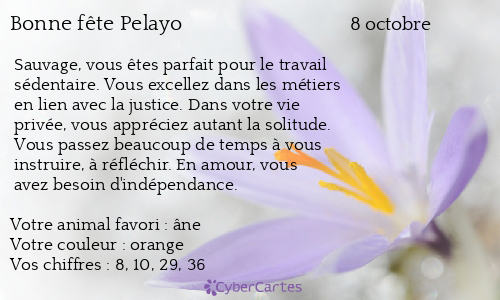 Carte bonne fête Pelayo